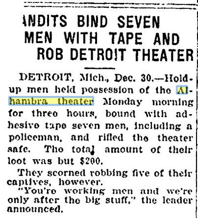 Alhambra Theatre - Dec 1924 Robbery (newer photo)